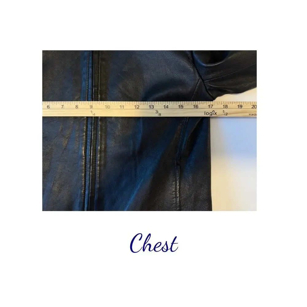 Whet Blu Black Leather Jacket Women’s Medium | Classic Stylish Outerwear - Picture 11 of 13